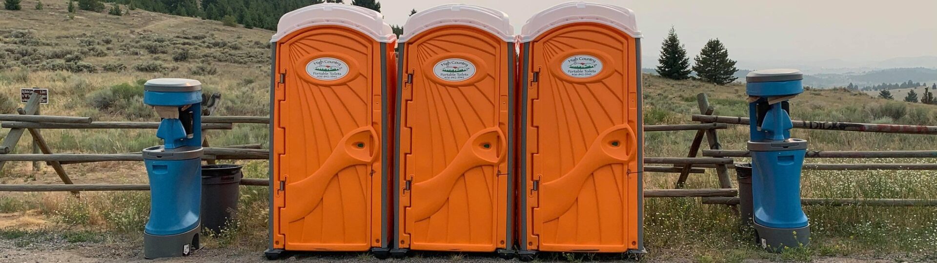 ADA & Handicap Units from High Country Portable Toilets, staged in the Montana high country
